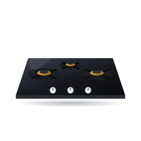 Torvald 3 Burner Glass Gas Hob TG-3B
