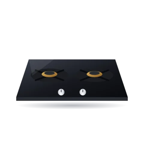 Torvald 2 Burner Glass Gas Hob TG-2B